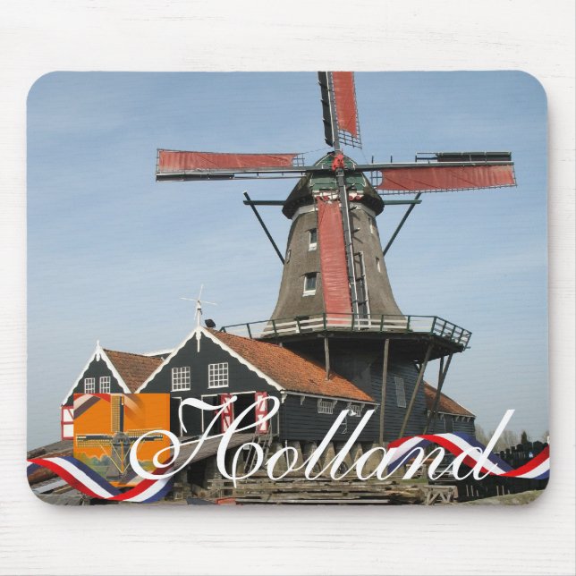 Sägemühle-Windmühlen-Holland-Andenken Mousepad (Vorne)