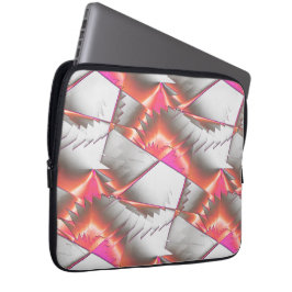 Sägen oder Zickzack von pfirsichfarbenem bis rosa  Laptopschutzhülle