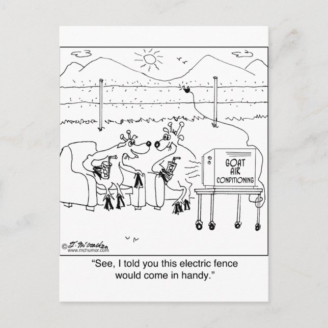 Sagen Sie, der elektrische Zaun wäre praktisch Postkarte (Vorderseite)