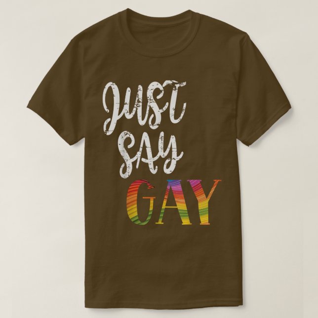 Sagen Sie einfach, es ist okay, zu sagen, Gay LGBT T-Shirt (Design vorne)