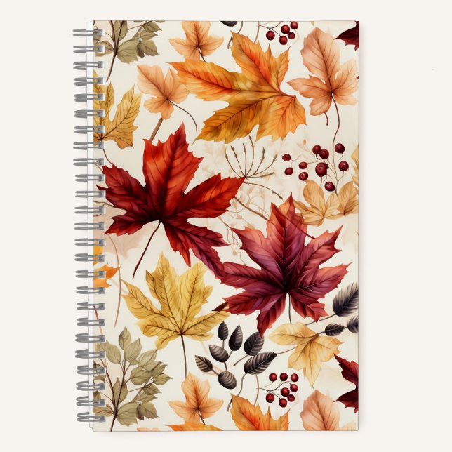 Sagen Sie es mit Herbstlauben 3 - Notizbuch (Vorderseite)