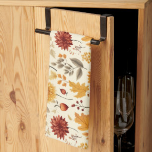 Sagen Sie es mit Herbstlauben - Geschirrtuch