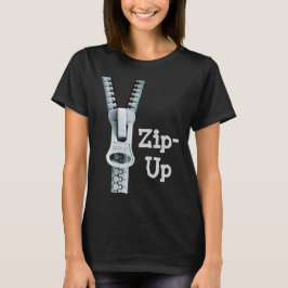 Sagen Sie es mit seinem T - Shirt Zip-Up Gray von