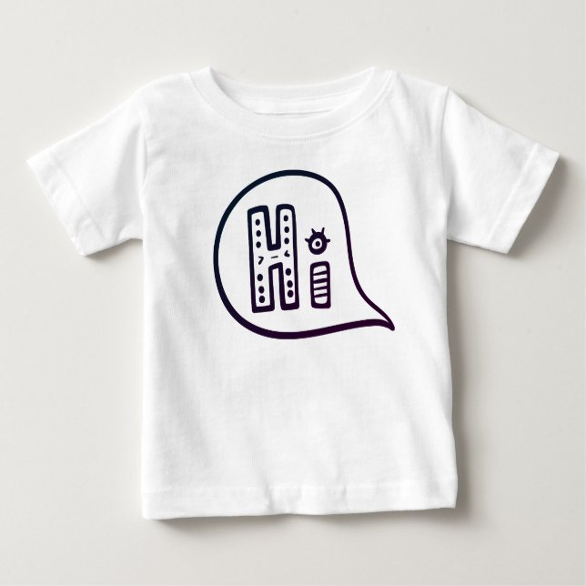 Sagen Sie hallo zu dieser Welt Baby T-shirt (Vorderseite)