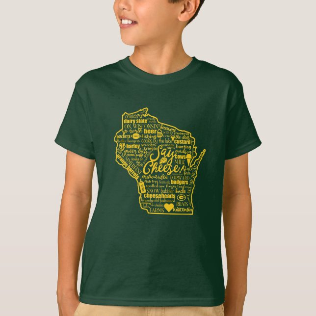 Sagen Sie Käse!  Wisconsin scherzt T-Shirt (Vorderseite)