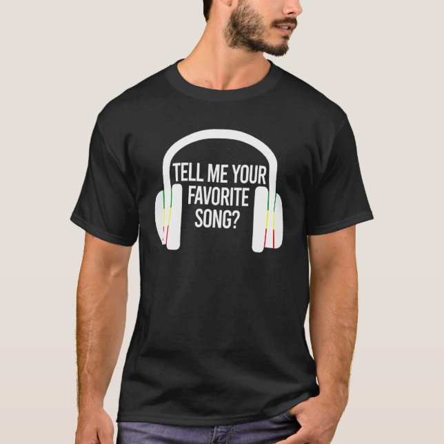 Sagen Sie mir Ihre Lieblings-Song-Eisbrecher-Kopfh T-Shirt (Vorderseite)