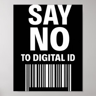 Sagen Sie Nein zur digitalen ID Poster