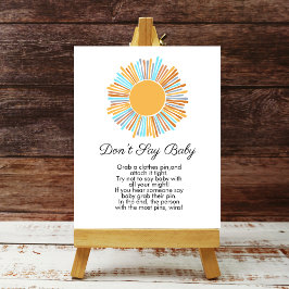 Sagen Sie nicht Baby Boho Sun Retro Hier kommt die Poster