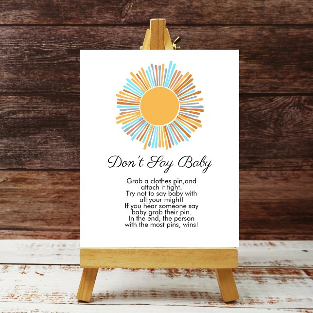 Sagen Sie nicht Baby Boho Sun Retro Hier kommt die Poster (Von Creator hochgeladen)