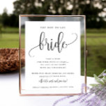 Sagen Sie nicht Bride Duwer Game Minimalistische K Poster<br><div class="desc">Dieses einfache Duschspielzeichen enthält eine Skriptüberschrift und Ihren eigenen Text. Mit dem Vorlagenformular können Sie Ihre Personalisierung hinzufügen und einen beliebigen Text ändern</div>