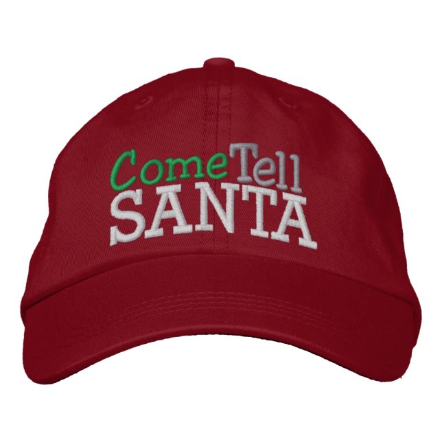 Sagen Sie SANTA ... ; ) Cap by SRF Bestickte Baseballkappe (Vorderseite)