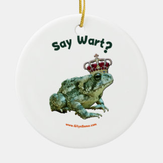 Sagen Sie Warze-Frosch-Kröten-Prinzen Keramikornament