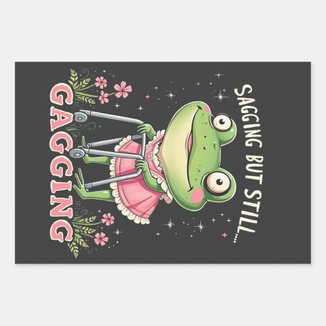 Sagend, aber immer noch gagend Funny Mütter Day Fr Geschenkpapier Set (Vorderseite)