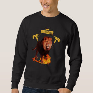 Sagend Feuerwehrmann Feuerwehrmann Löwe Held König Sweatshirt