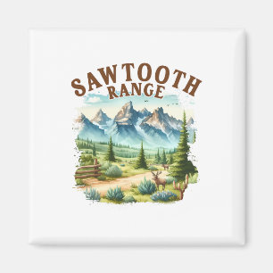 Sägezahn-Gebirge Idaho Reise Natur Berg Erkundung Magnet