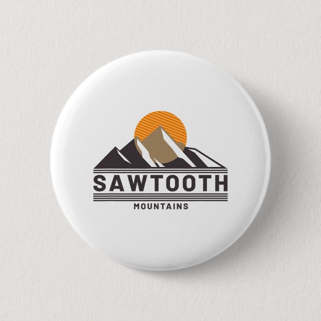 Sägezahnberge Idaho Wald Wandern im Freien  Button (Vorderseite)