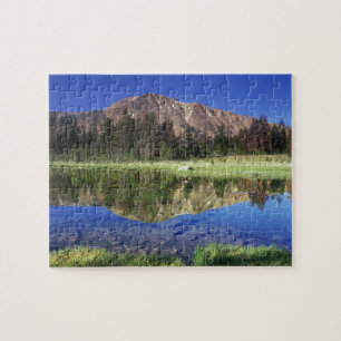 Sägezahnberge spiegeln sich im Fourth of July Puzzle