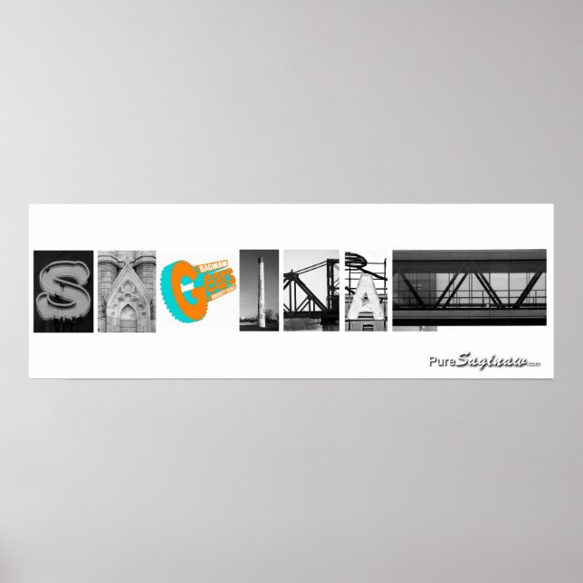 Saginaw Letters Poster (Vorne)
