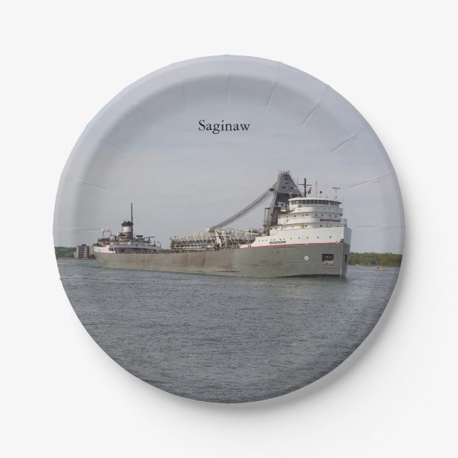 Saginaw-Papierplatte Pappteller (Vorderseite)