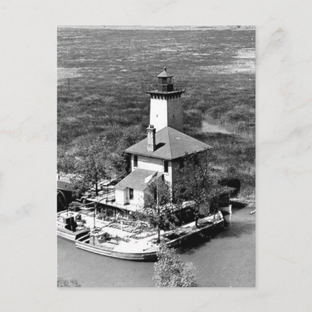Saginaw River Rear Range Lighthouse Postkarte (Vorderseite)