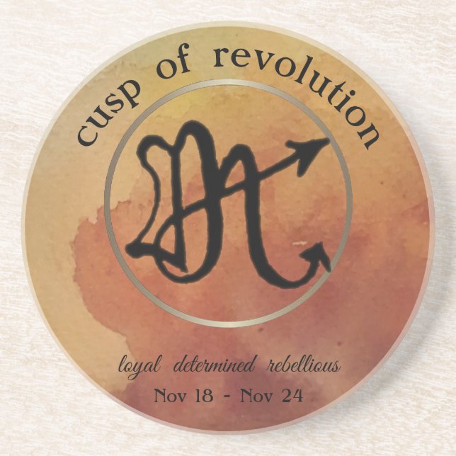 Sagitarrius - Skorpions-Spitze Getränkeuntersetzer (Vorne)