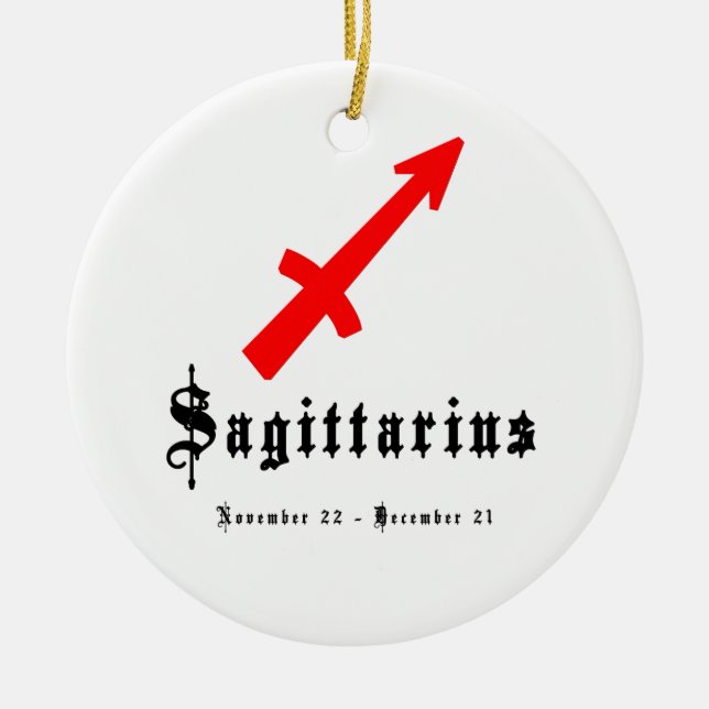 Sagittarius, 22. November - 21. Dezember Keramikornament (Vorne)