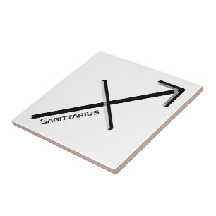 SAGITTARIUS, abstrakte Gestaltung des Zodiakzeiche Fliese