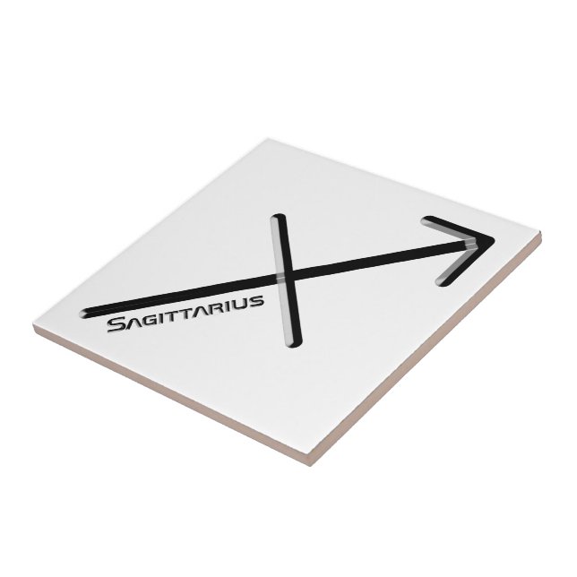 SAGITTARIUS, abstrakte Gestaltung des Zodiakzeiche Fliese (Seite)