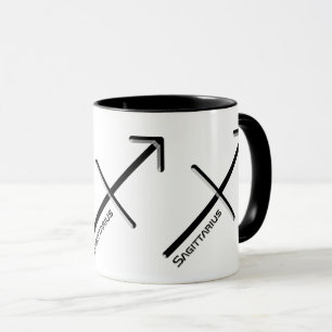SAGITTARIUS, abstrakte Gestaltung des Zodiakzeiche Tasse