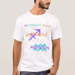 Sagittarius Aquarius Zodiac Couple T - Shirt