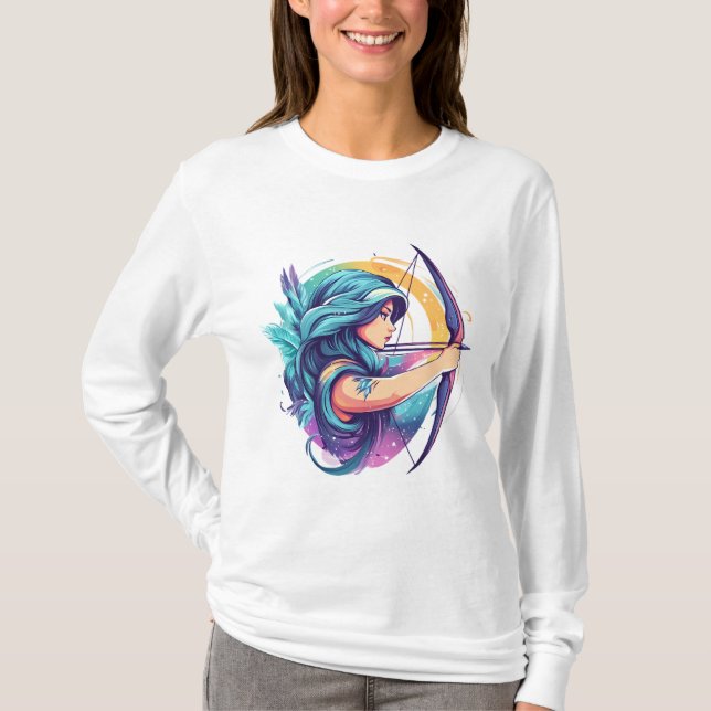 Sagittarius Archer Goddess T-Shirt (Vorderseite)