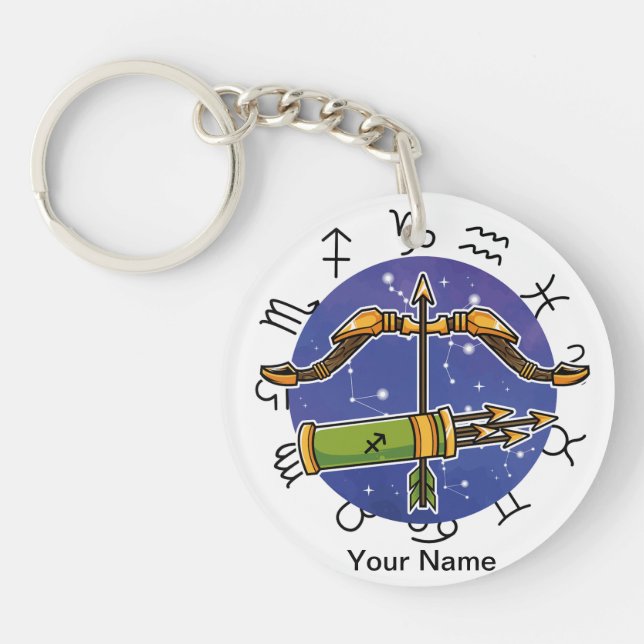 Sagittarius & Aries Akryllischer Schlüsselanhänger (Vorderseite)