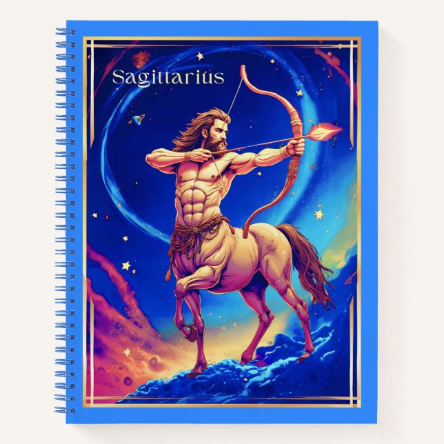 Sagittarius as the Celestial Archer Journal Notizbuch (Vorderseite)