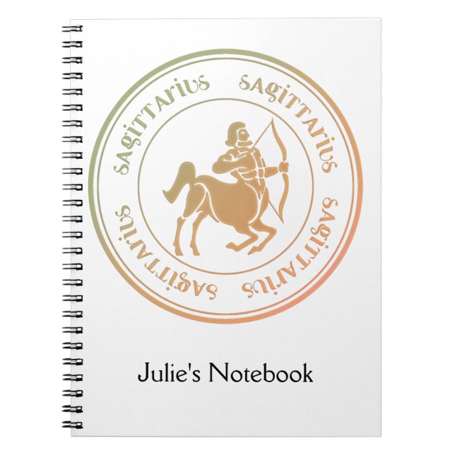 Sagittarius Astrologie Zodiac d1 Notebook 1 Notizblock (Vorderseite)