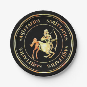 Sagittarius Astrologie Zodiac d1 Paper Tellers 3 Pappteller