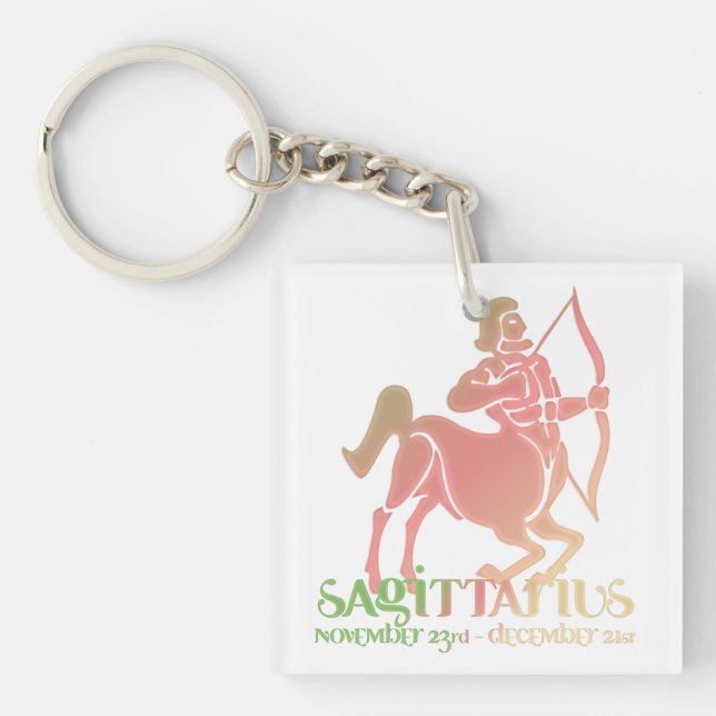 Sagittarius Astrologie Zodiac d1 Schlüsselanhänger (Vorderseite)