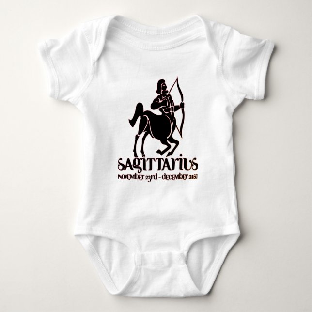 Sagittarius Astrologie Zodiac d2b Baby Strampler (Vorderseite)