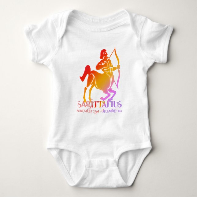 Sagittarius Astrologie Zodiac d4 Baby Strampler (Vorderseite)