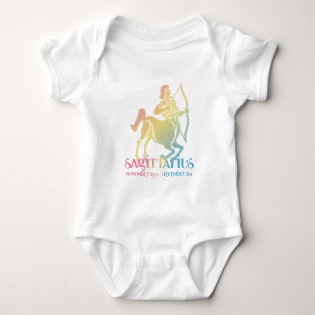 Sagittarius Astrologie Zodiac d7 Baby Strampler (Vorderseite)