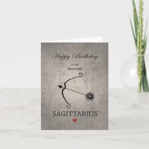 Sagittarius Astrologie Zodiac Sign Happy Birthday Karte