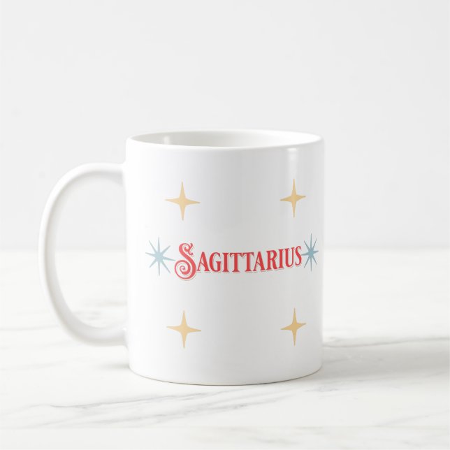 Sagittarius Astrologisches Gebärmutterkaffee Tasse (Links)