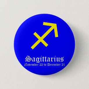 SAGITTARIUS ASTROLOGISCHES SIGN, SYMBOL ZODIAC BUTTON