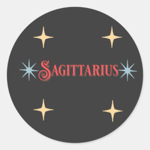 Sagittarius Astrologisches Zeichen Runder Aufkleber