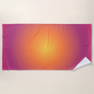 Sagittarius Aura Gradient Zodiac, Lila gelb Strandtuch