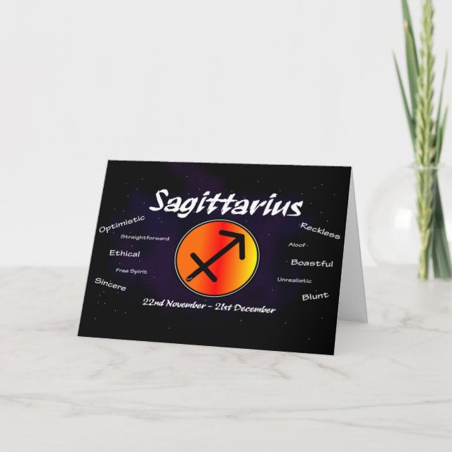 Sagittarius Birthday Card Karte (Vorderseite)