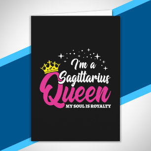 Sagittarius Birthday Queen Astrology Zodiac Sign Karte