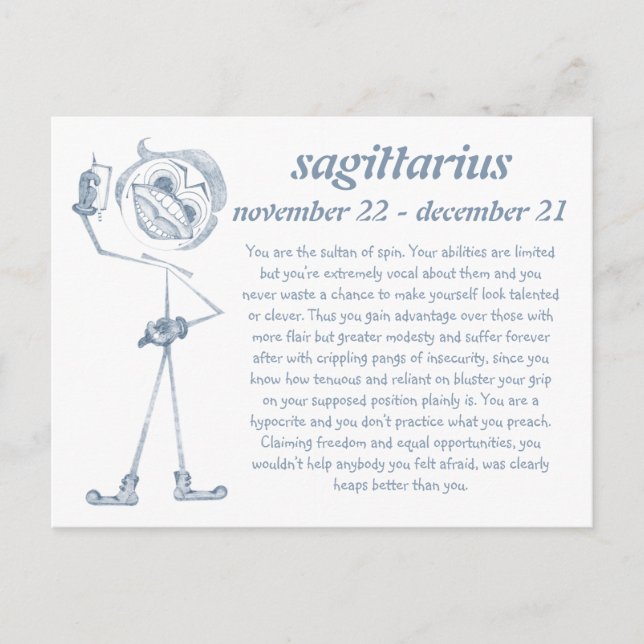 Sagittarius [ - BitchScope - ] Postkarte (Vorderseite)