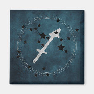 Sagittarius black & silver Sternbild Magnet