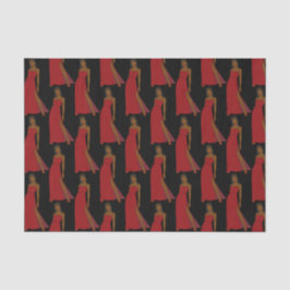 Sagittarius Black Woman Seidenpapier