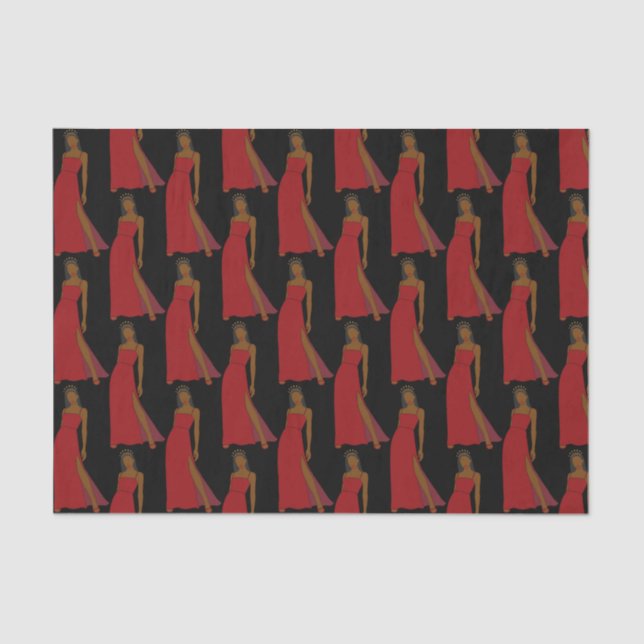 Sagittarius Black Woman Seidenpapier (Vorderseite)